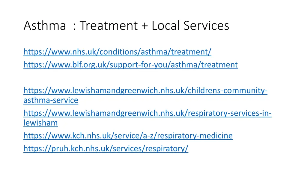 asthma treatment local services