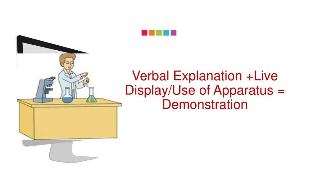 verbal explanation live display use of apparatus