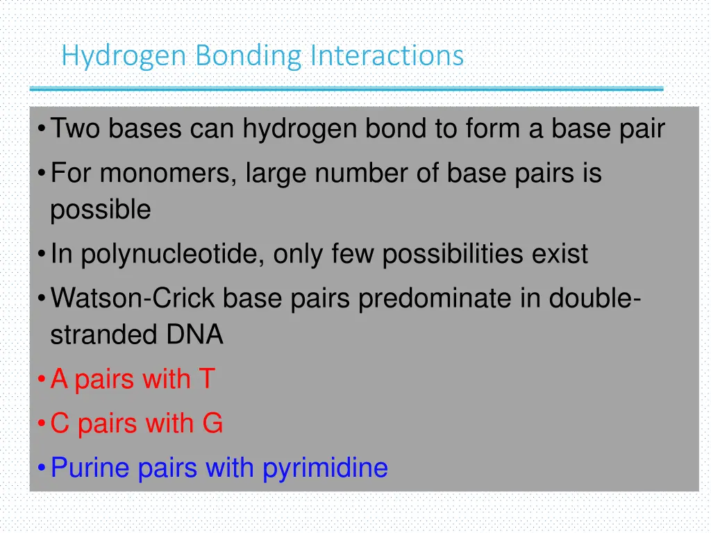 hydrogen bonding interactions