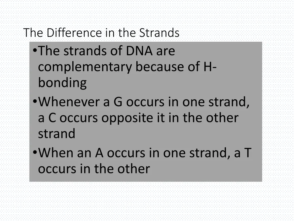 the difference in the strands the strands