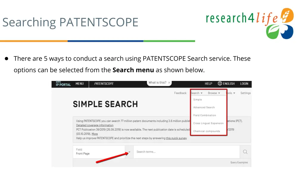 searching patentscope