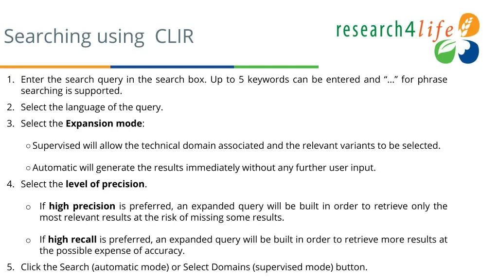 searching using clir