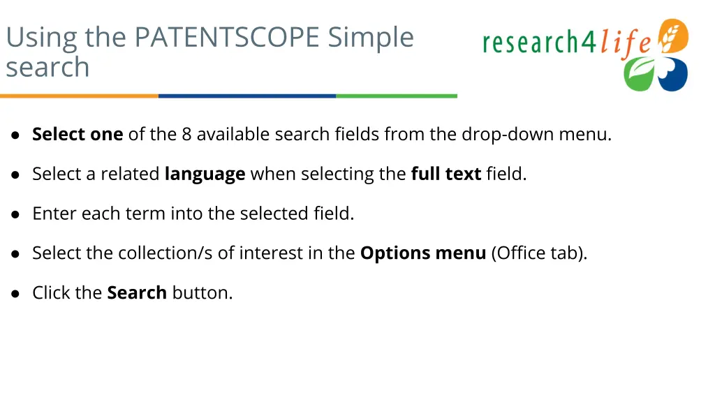 using the patentscope simple search