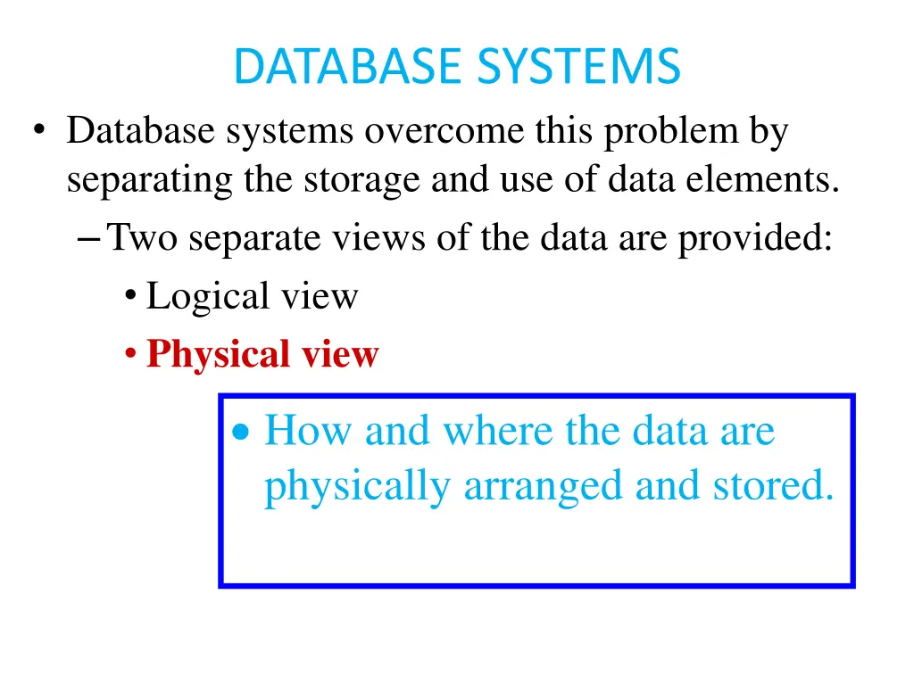 database systems database systems overcome this 1