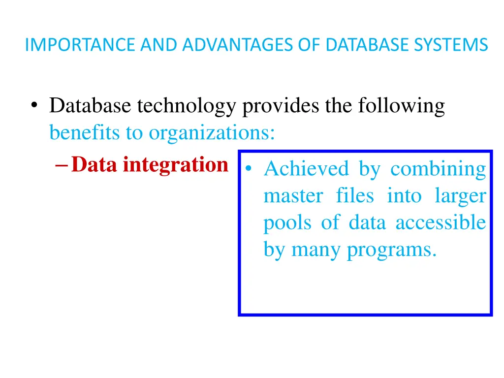 importance and advantages of database systems 2