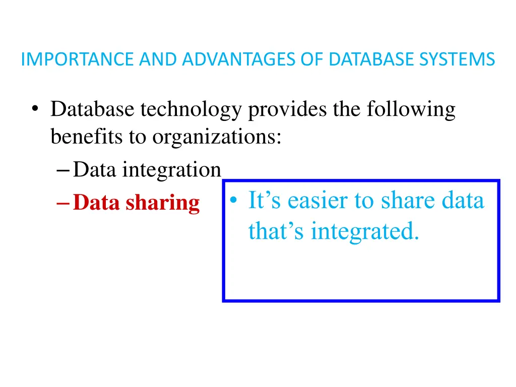 importance and advantages of database systems 3