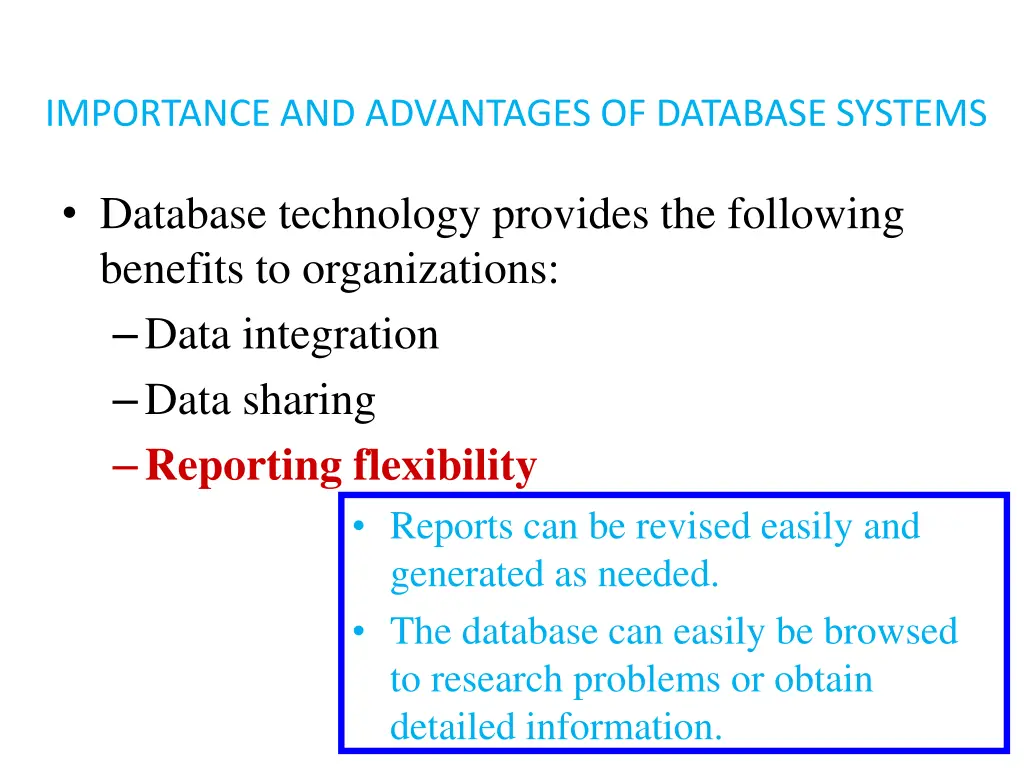 importance and advantages of database systems 4