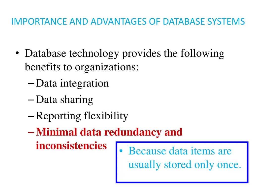 importance and advantages of database systems 5