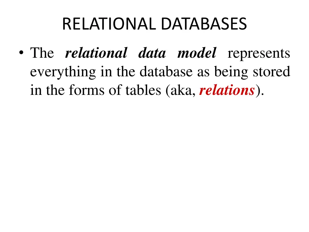 relational databases 1