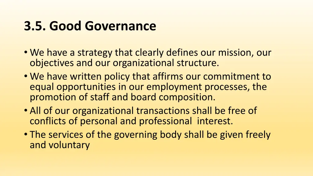 3 5 good governance