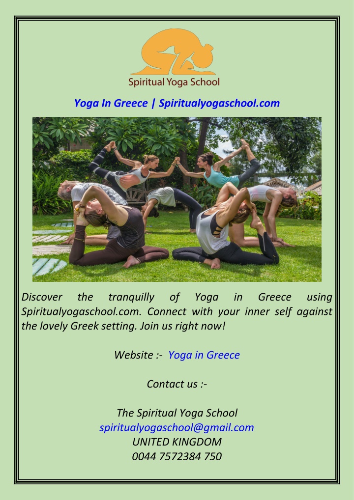 yoga in greece spiritualyogaschool com