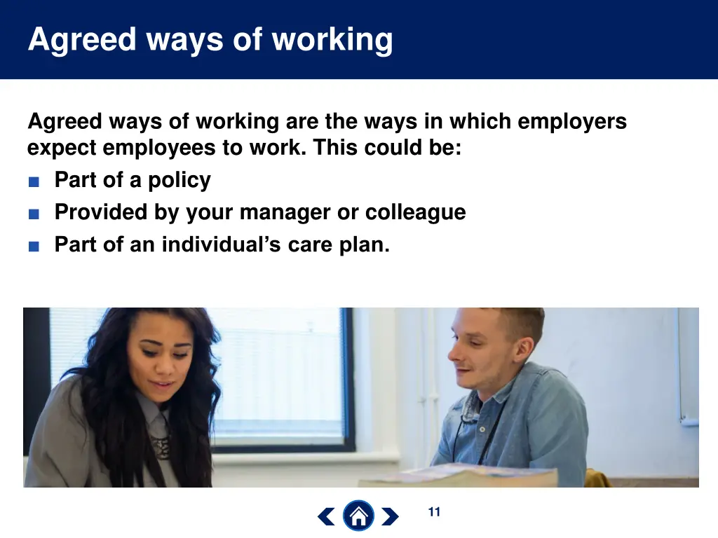 agreed ways of working