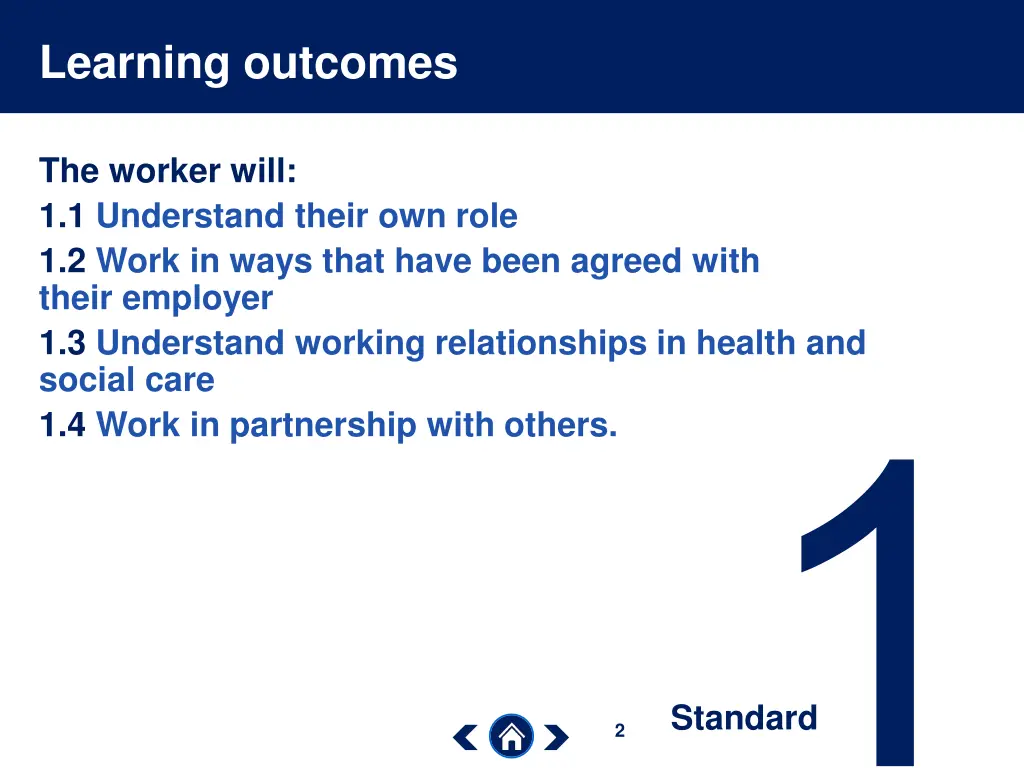 learning outcomes