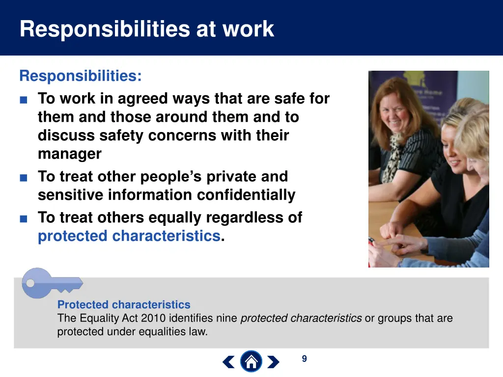 responsibilities at work