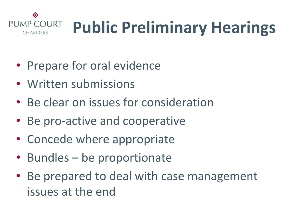 public preliminary hearings