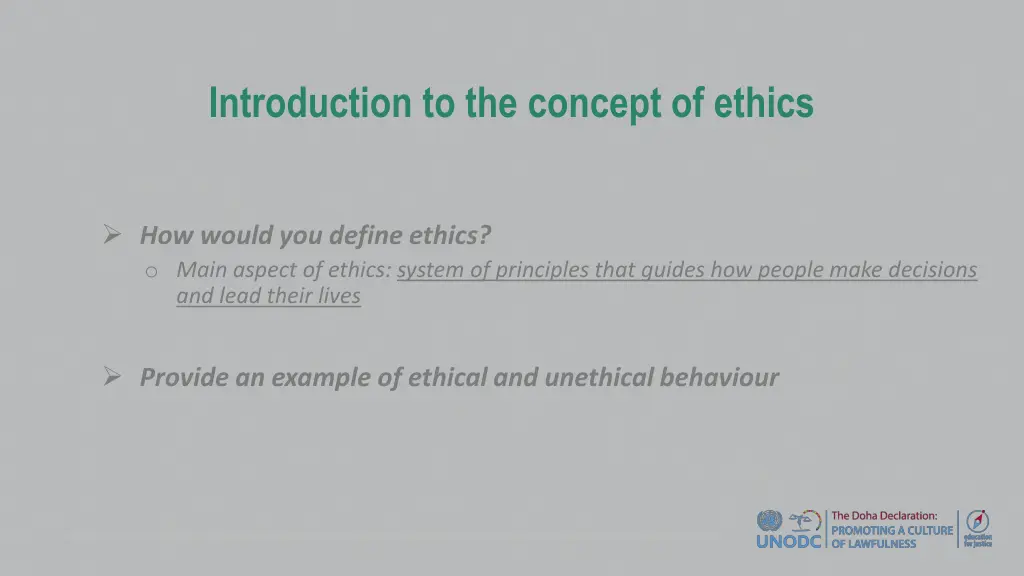 introduction to the concept of ethics 1