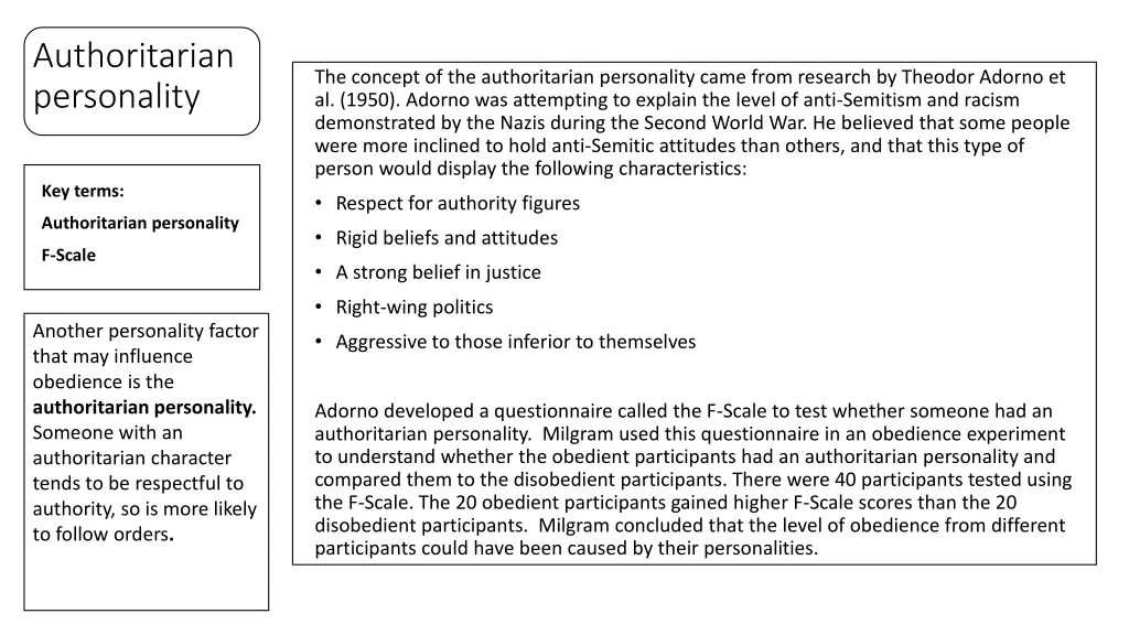 authoritarian personality