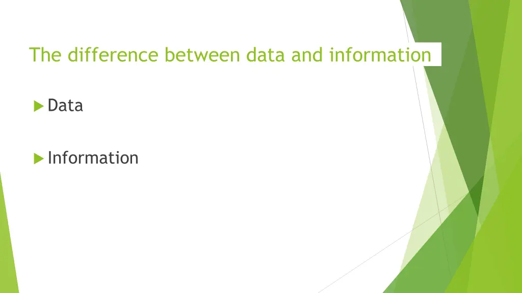 the difference between data and information