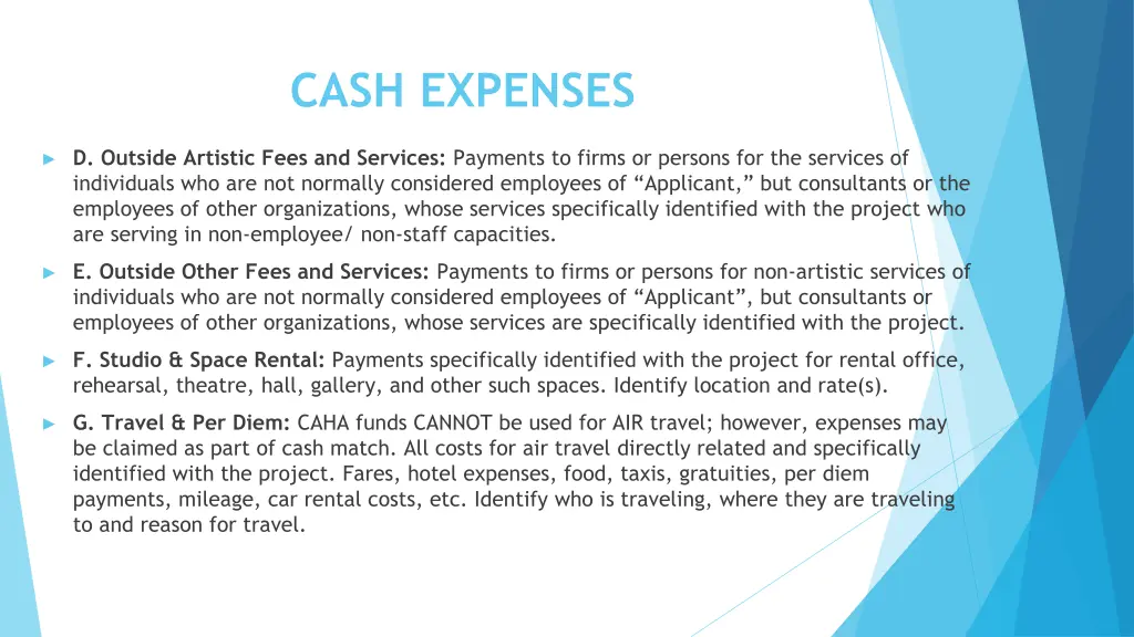 cash expenses 1