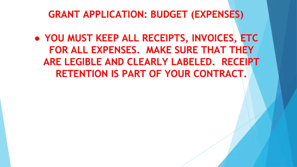 grant application budget expenses 1