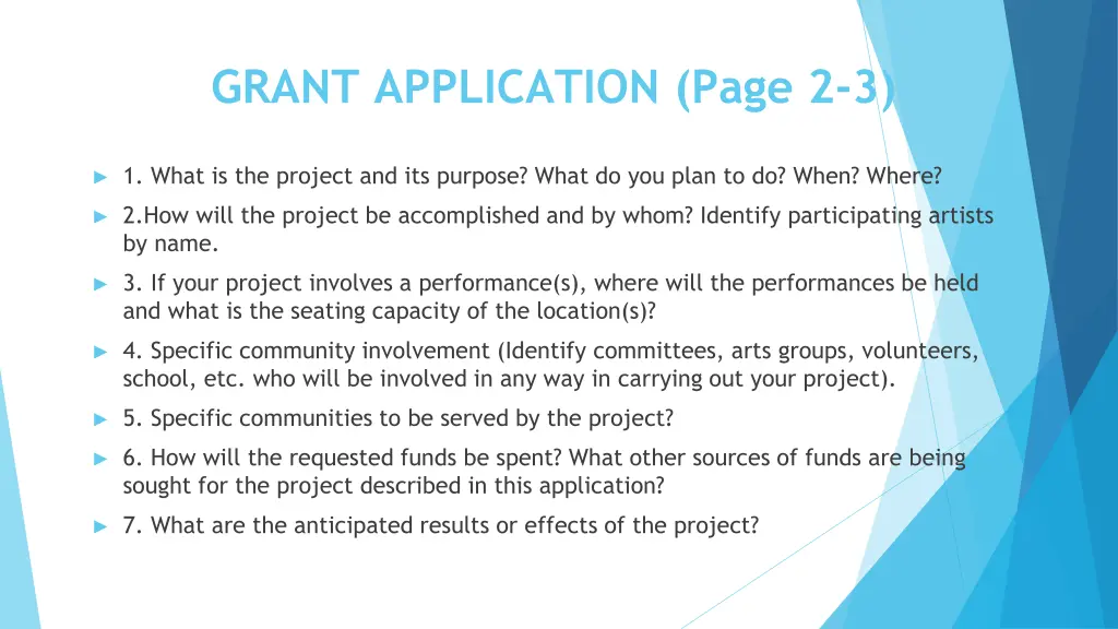 grant application page 2 3