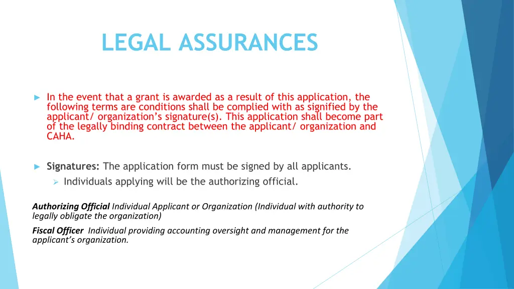 legal assurances