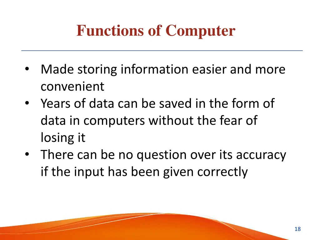 functions of computer 1