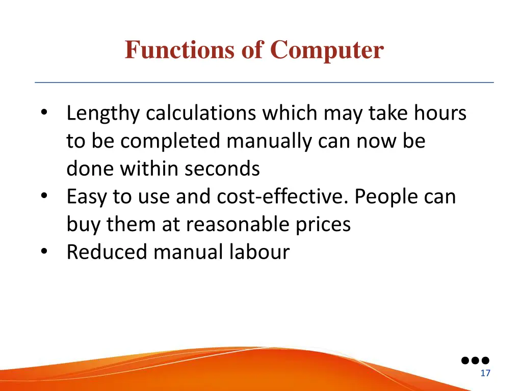 functions of computer