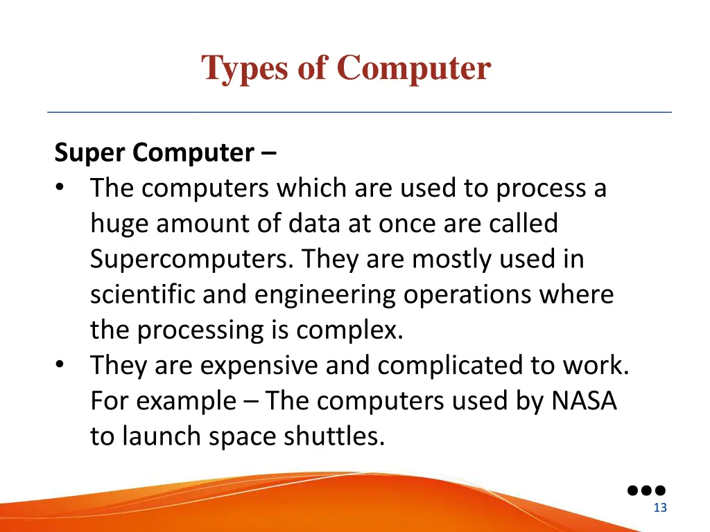 types of computer