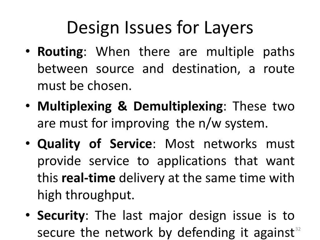 design issues for layers routing when there