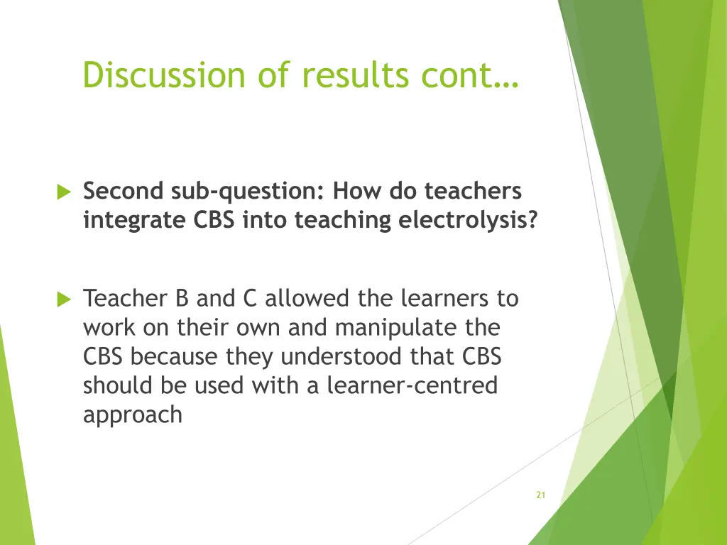 discussion of results cont 1