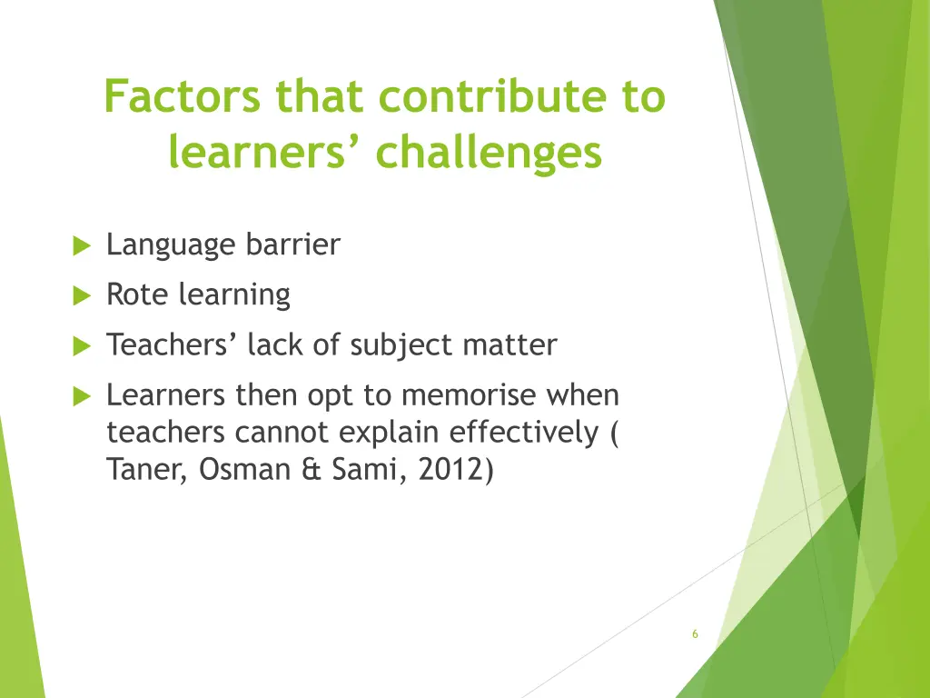 factors that contribute to learners challenges 1