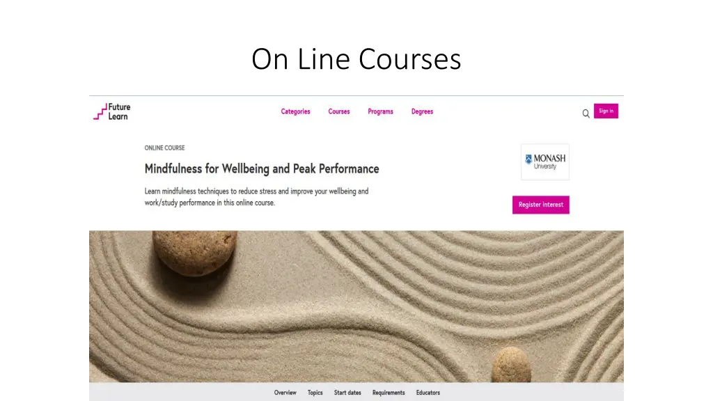 on line courses