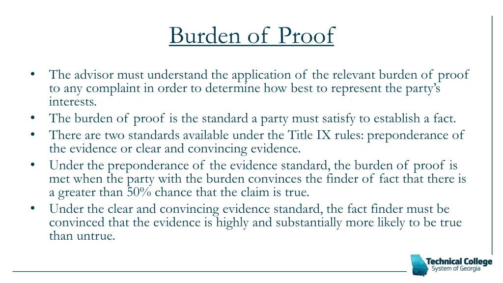 burden of proof