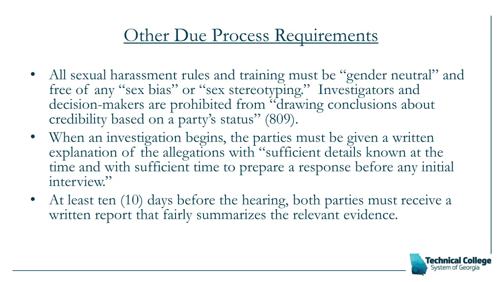 other due process requirements