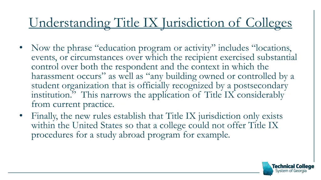 understanding title ix jurisdiction of colleges