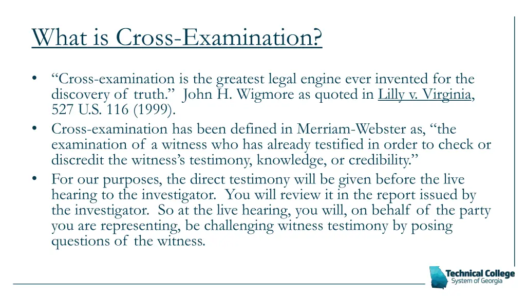 what is cross examination