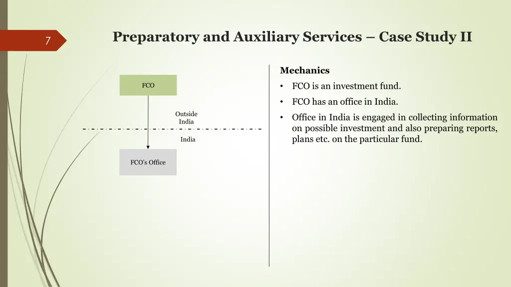 preparatory and auxiliary services case study ii