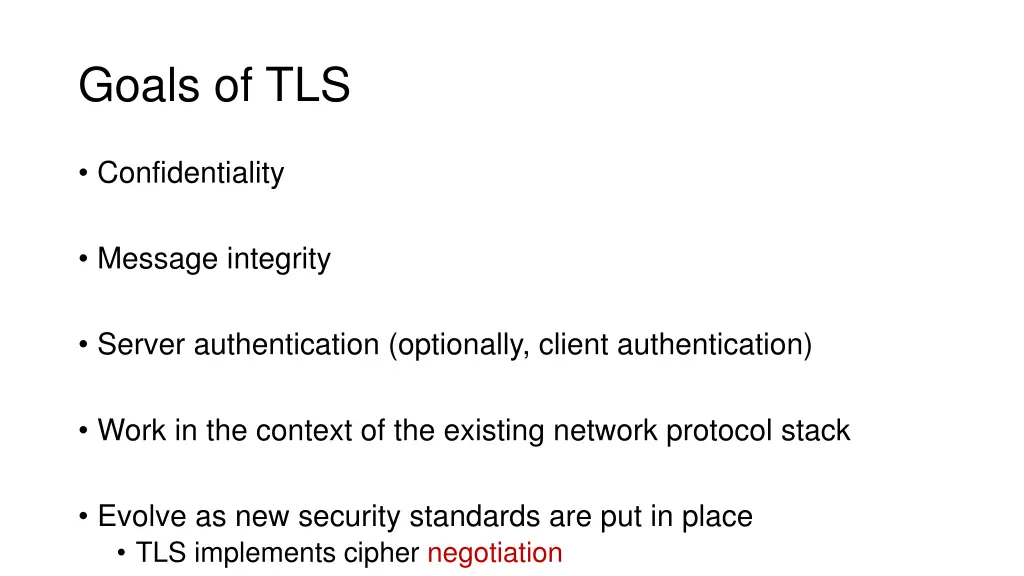 goals of tls 1