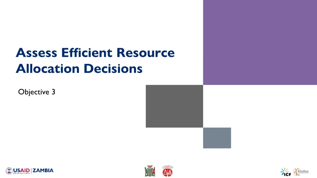 assess efficient resource allocation decisions