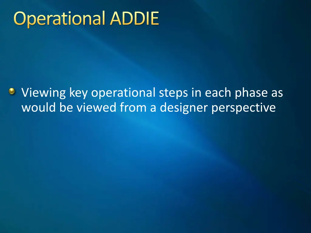 operational addie