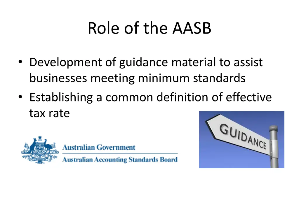 role of the aasb