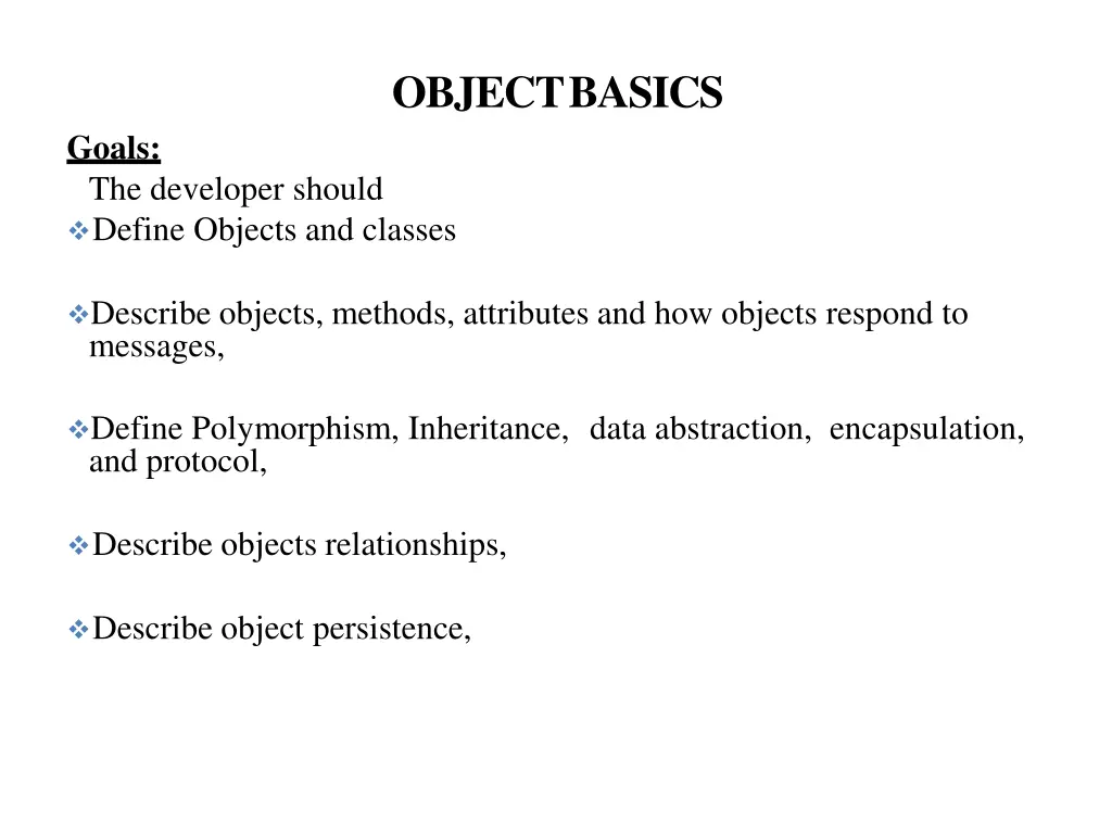 objectbasics