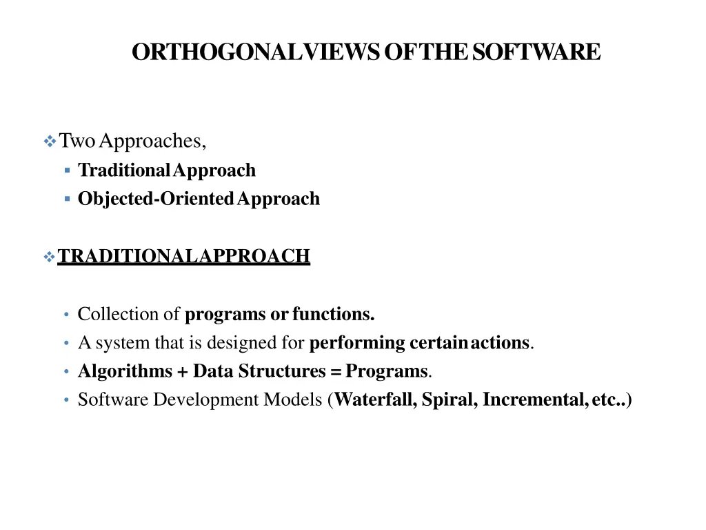 orthogonalviewsofthesoftware