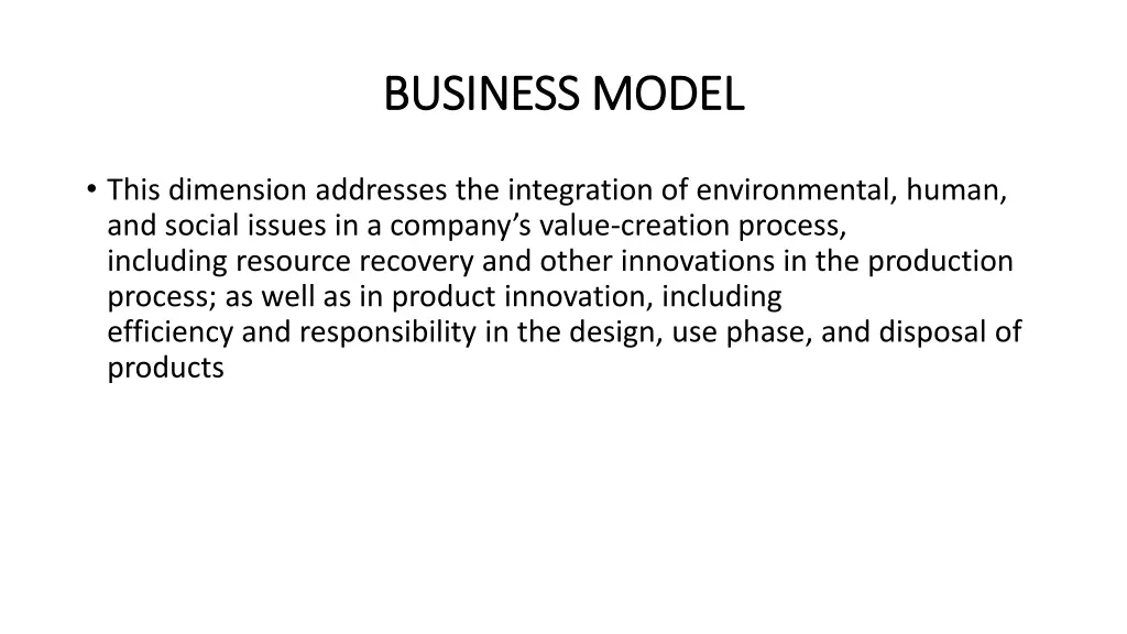 business model business model