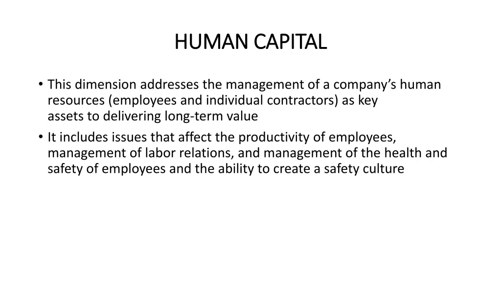 human capital human capital