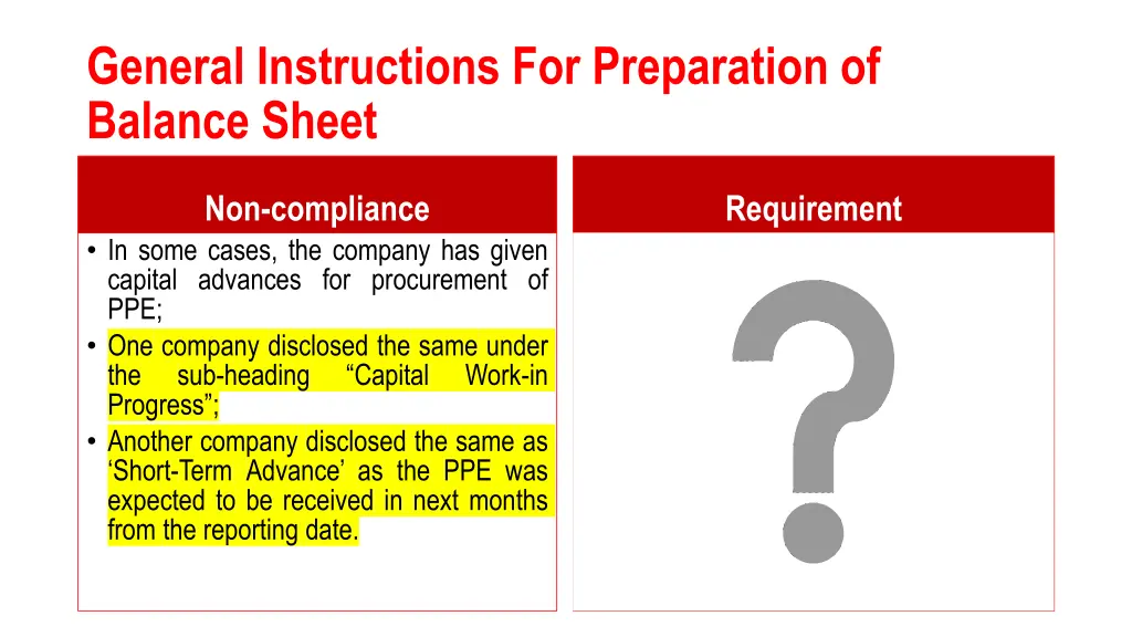 general instructions for preparation of balance 14