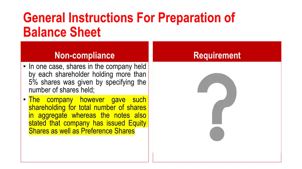 general instructions for preparation of balance 6