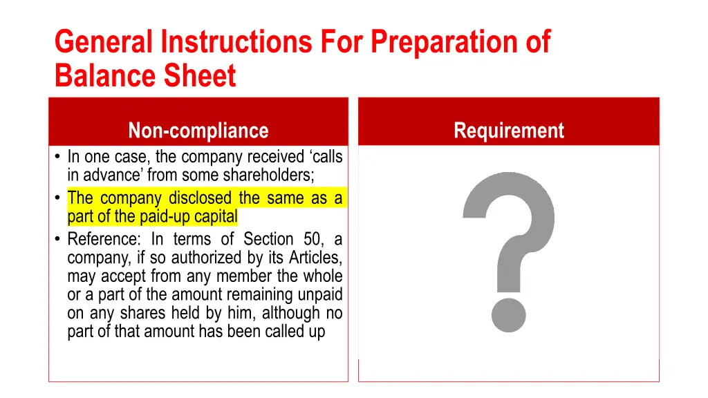 general instructions for preparation of balance 9