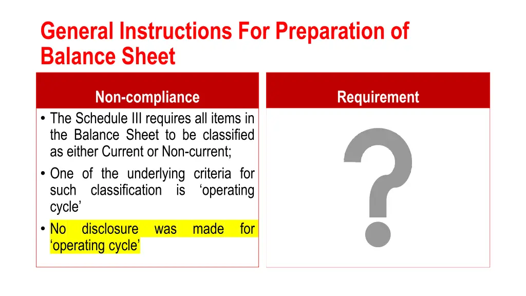 general instructions for preparation of balance